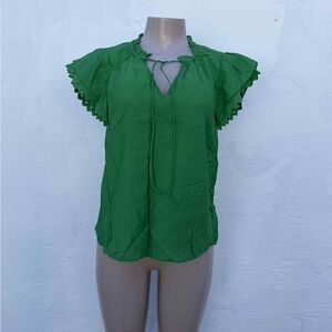 Current Air Vibrant Green Blouse